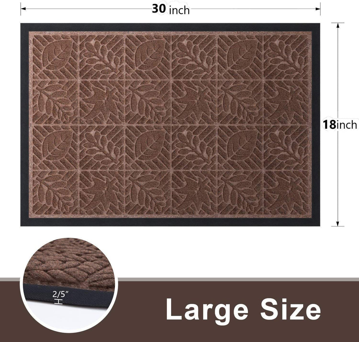 Amagabeli 2 Pack Outside Doormat for Front Door 18x 30 Outdoor Mats