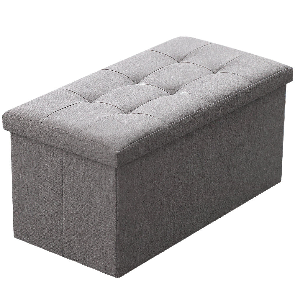 Camabel Folding Storage Ottoman Bench Cube 30 inch Fabric Storage Ches Amagabeli