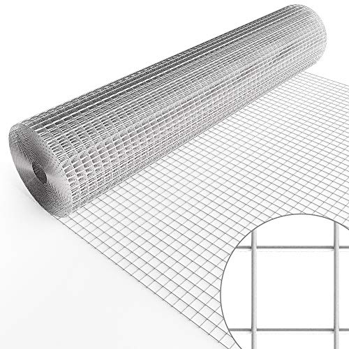 AMAGABELI GARDEN & HOME Hardware Cloth 1/2 inch 36inx100ft 19 Gauge  Galvanized Welded Wire Metal Mesh Roll Rabbit Fencing Snake Fence for  Chicken Run