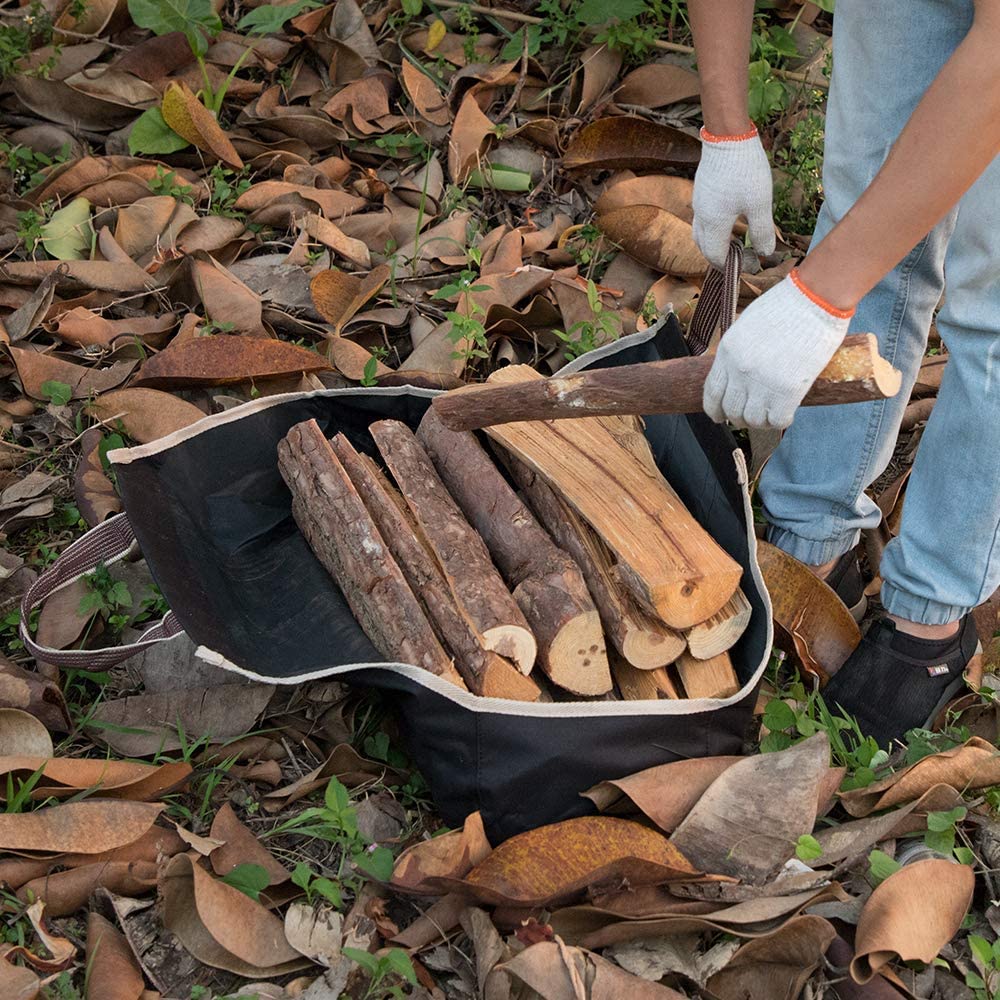 Log carrier for firewood sale