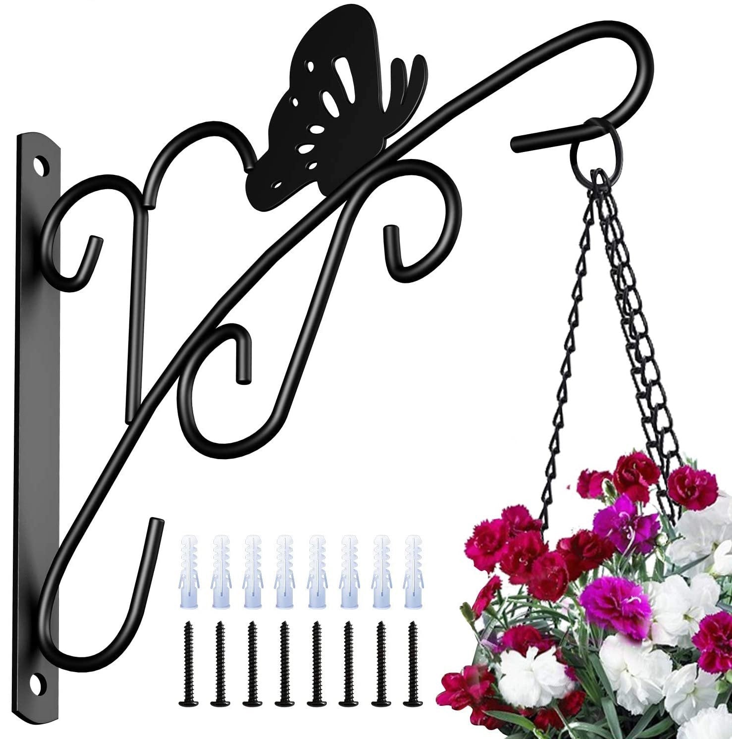 Almencla Flower Basket Hook Hanger Heavy Duty reach Adjustable