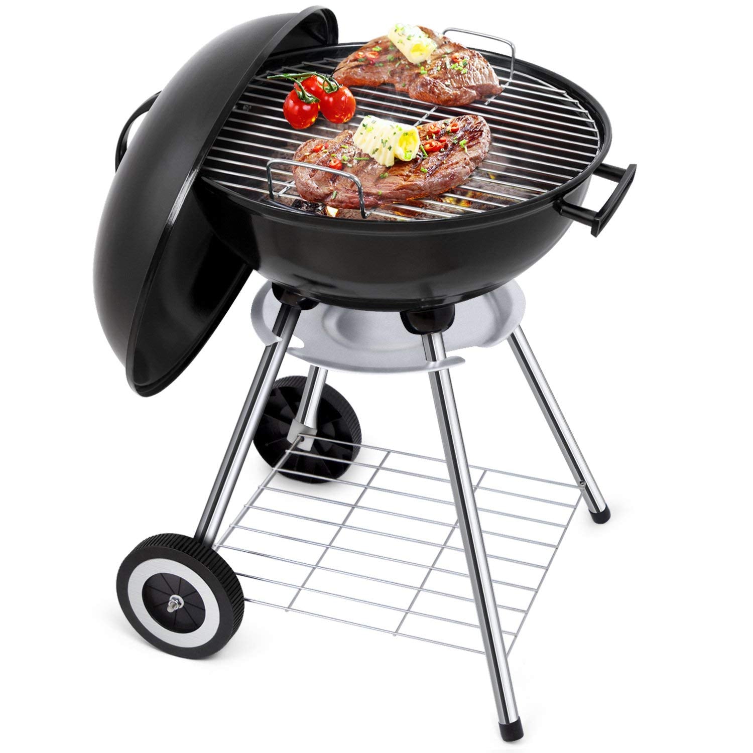 Barbecue à charbon de bois vertical portable Baril Grill Outdoor Indoor  Camping Smokeless Charcoal Barbecue Grill Bbq,S